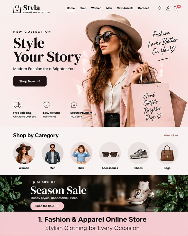 Fashion storefront concept